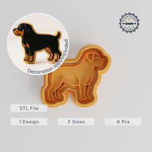 Rottweiler Shape Cutter & Stamp, Cookie & Fondant Tool Set, Loyal Canine, 6 pcs, S/M/L Sizes PRODUCT_278