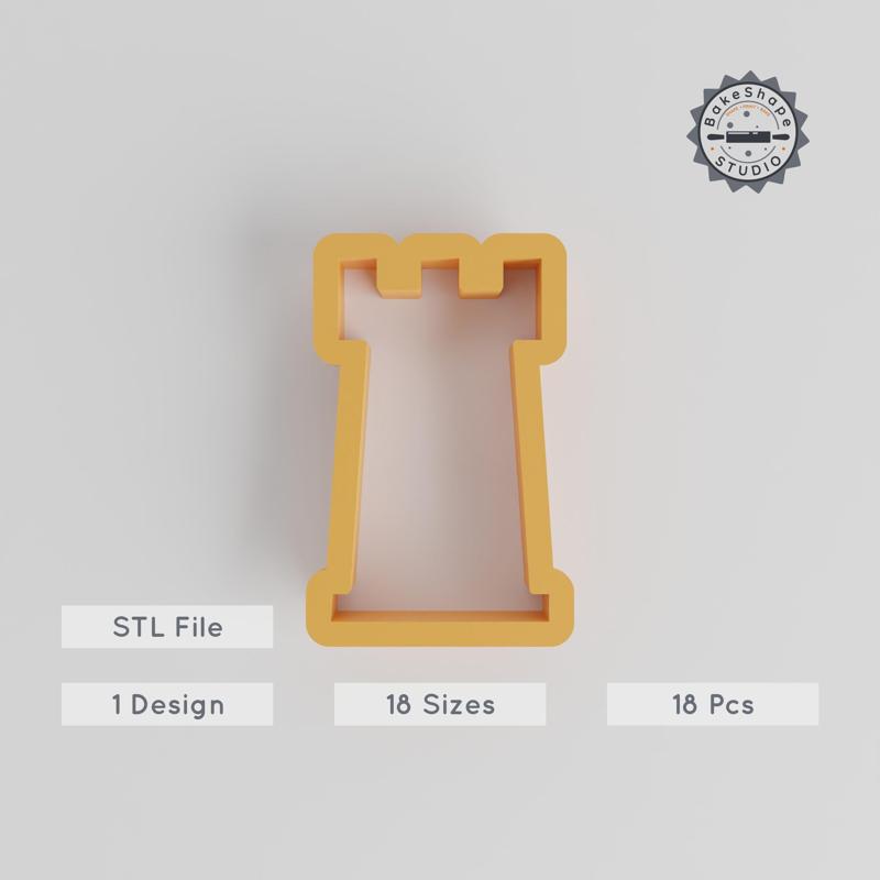 18-Piece Tower Shape Cutter Set, Castle Design, Perfect for Cookies, Fondant & Clay, 0.75"-5.00" Sizes PRODUCT_148