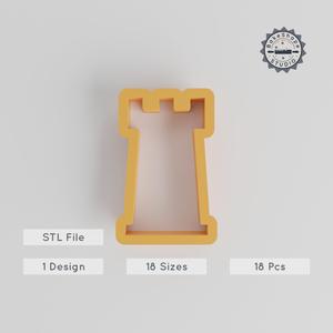 18-Piece Tower Shape Cutter Set, Castle Design, Perfect for Cookies, Fondant & Clay, 0.75"-5.00" Sizes PRODUCT_148