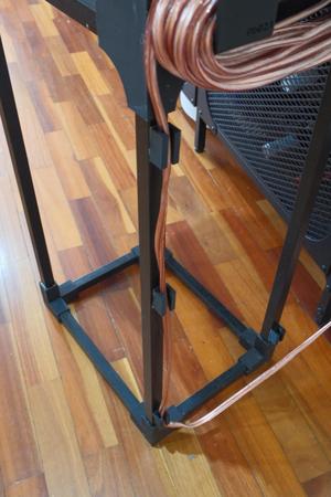 Fjallbo speaker stand cable guide