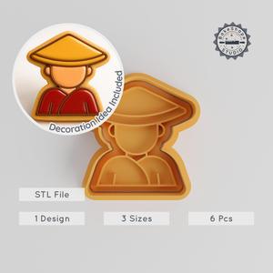 Martial Arts Shape Cutter & Stamp Set, Kung Fu Fighter Pose Design, S/M/L Size, Perfect for Cookies & Fondant PRODUCT_1272