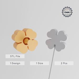 Clover Cake Pop Mold, Lucky Shamrock Leaf Design, 2-Piece STL Bundle for 3D Printing PRODUCT_1188