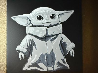 Grogu Standing Greyscale HueForge