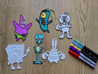 Spongebob Squarepants Patrick Kraby DIY Coloring
