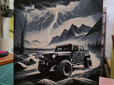 Out Run The Storm Jeep HueForge V2