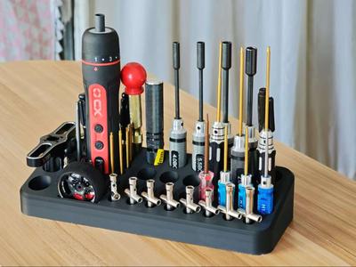 Desktop Tool Organizer Suitable for all screwdrivers, including electric screwdrivers (electric screwdrivers with a diameter of 40mm or less)