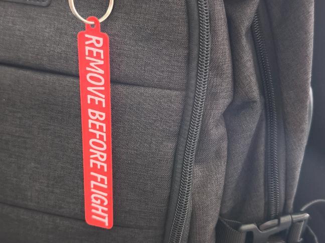 Keychain Remove before Flight