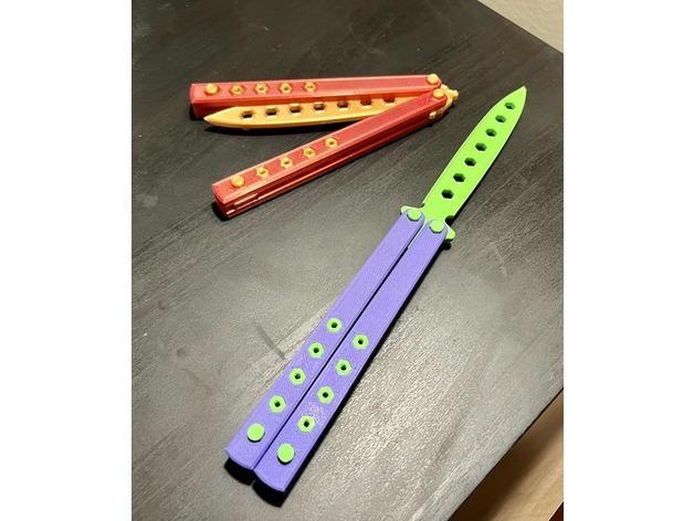 Butterfly knife - fully working parts - Print Files seperately