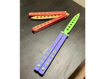 Butterfly knife - fully working parts - Print Files seperately