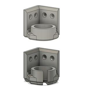 Fluorescent tube wall corner attachment