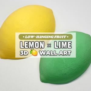 Lemon + Lime :: Decorative 3D Wall Art Set :: The 'Low-Hanging Fruit' Collection ]