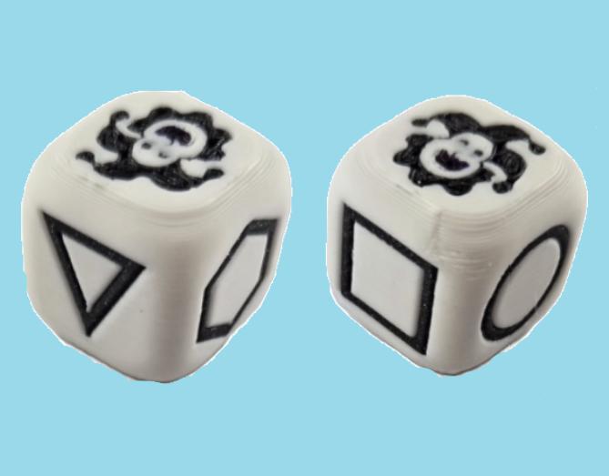 Würfel mit geometrischen Formen, 20mm