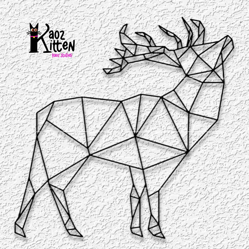 mosaic elk wall art woodland animal decor