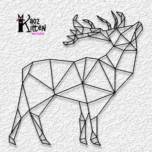 mosaic elk wall art woodland animal decor