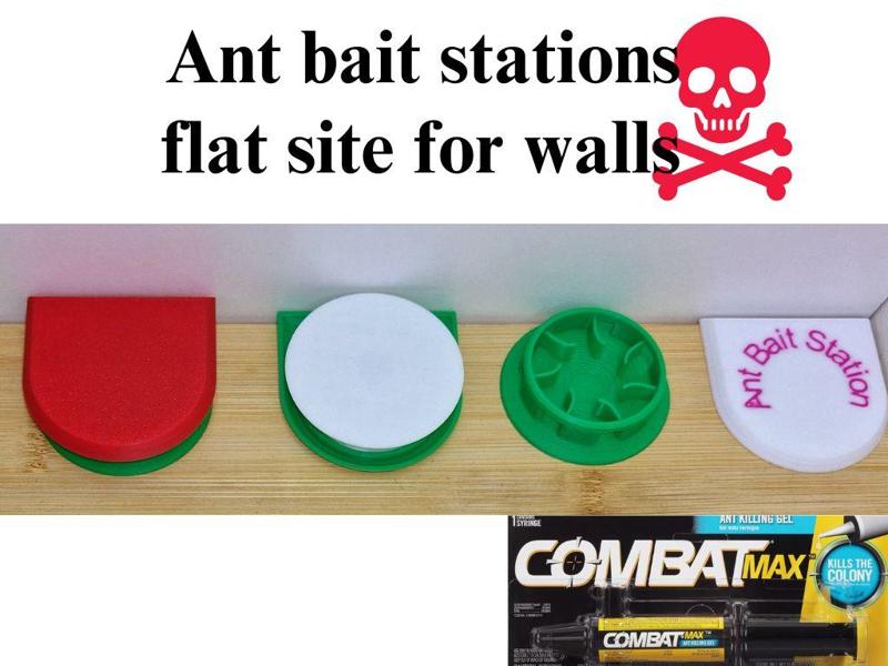 Ant bait station for walls v3. No trap.