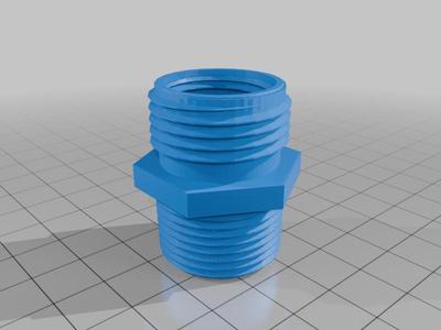 1/2 NPT to 3/4 GHT/NPT Multi-Thread Pipe Fitting