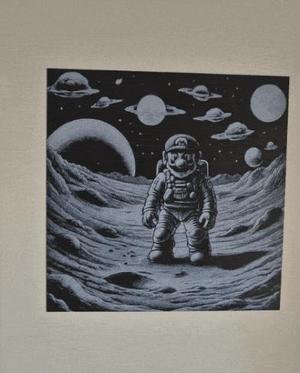 Mario on the Moon - 3D Model