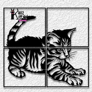 EXTRA LARGE 4 Panel Kitten wall art Print on ANY Printer