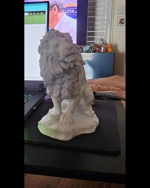 Lion statue bookend