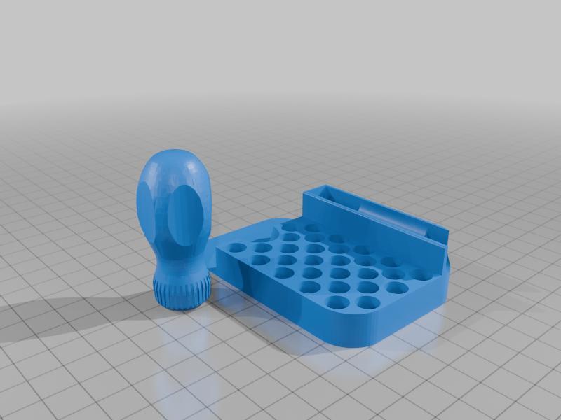 5mm Bits, bit adapter and handle tray for printed Altoids tin