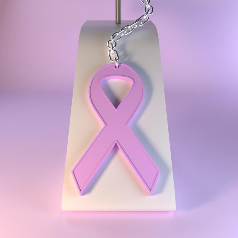 Pink October Keychain 