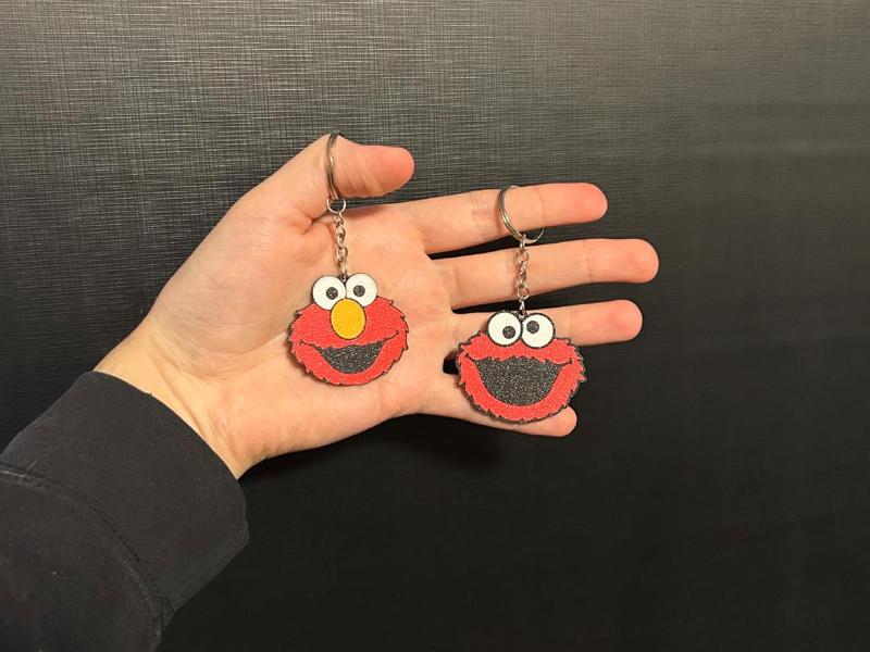 Cookie Monster & Elmo Keychain