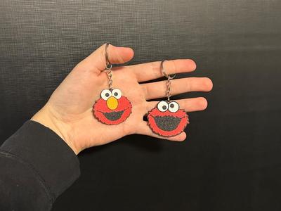 Cookie Monster & Elmo Keychain