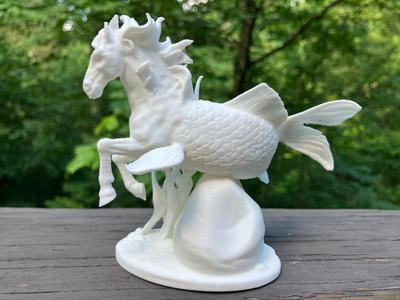 Dancing Mermaid Horse Statue