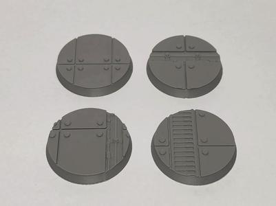 32mm Miniature Model Bases - Industrial - Pack 2
