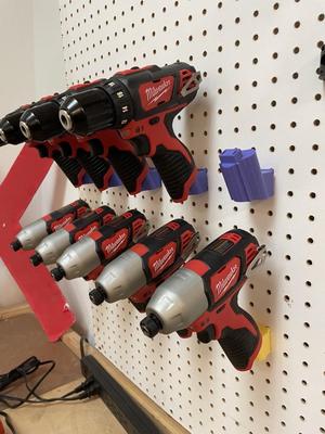 M12 Tool Holder 1/4" Pegboard