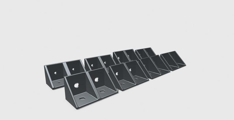 4080 Eckverbinder Corner Bracket M8 M6 M5 M4 in 3mm and 4mm