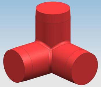 40mm PVC Pipe 3 way connector joint - Peg style