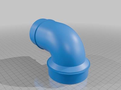 Curved adapter for Creality Falcon Smoke Purifier