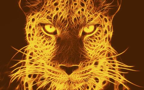 HueForge Glowing Cheetah