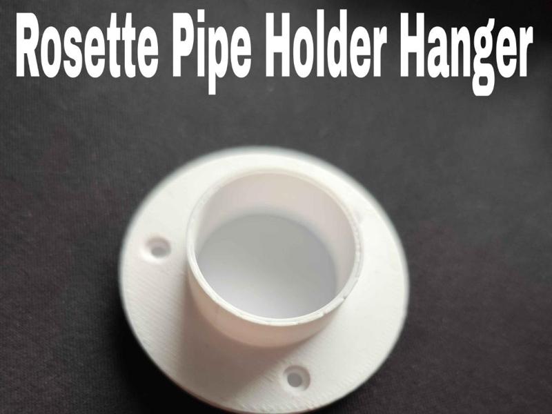 Rosette Pipe Holder Hanger