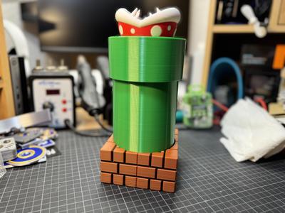 Piranha Plant Piggy Bank - A Instant Tea Container Conversion