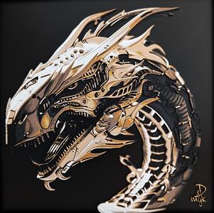 Steel Dragon - Hueforge Print