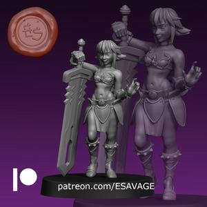 Breya Barbarian - 32mm - DnD