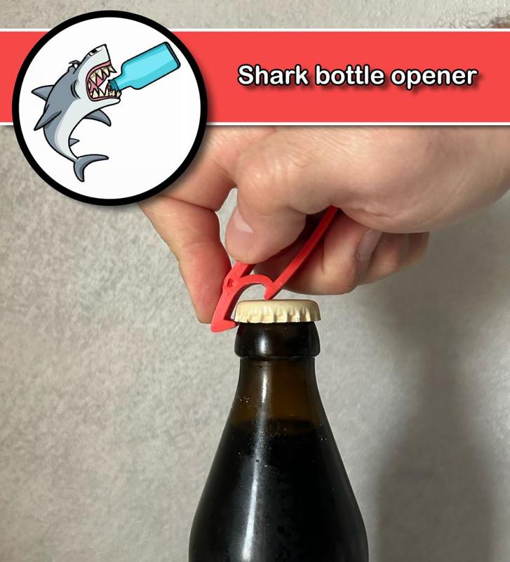 Shark bottle opener - Use his teeth