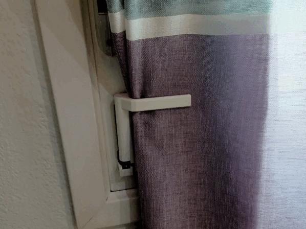 Window hinge cover with curtain hook