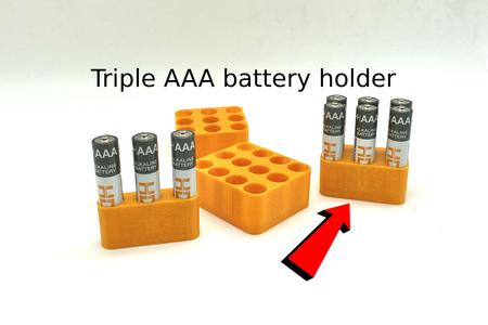 Triple AAA battery holder
