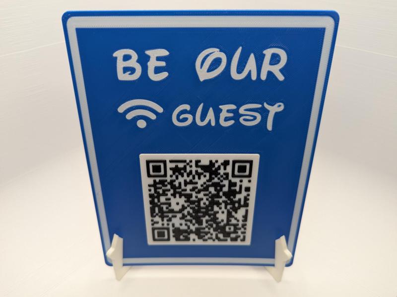 "Be Our Guest" WiFi QR Code Sign - Disney Inspired