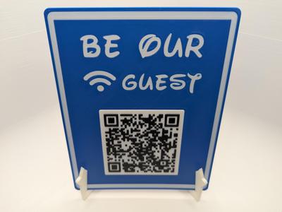 "Be Our Guest" WiFi QR Code Sign - Disney Inspired