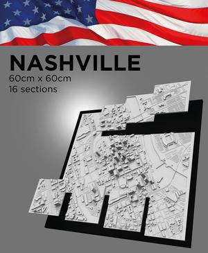 NASHVILLE, Skyline 3d map 