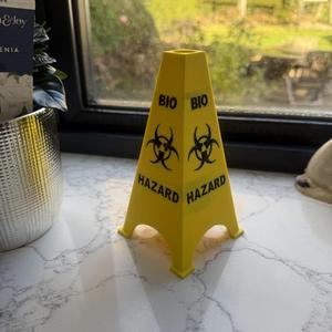 Bio-Hazard Warning Cone Halloween Table Decoration