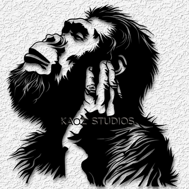 bigfoot listening to birds wall art sasquatch wall decor yeti decoration