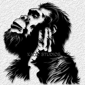 bigfoot listening to birds wall art sasquatch wall decor yeti decoration