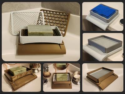 Soap/Sponge Dish with Changeable Inserts