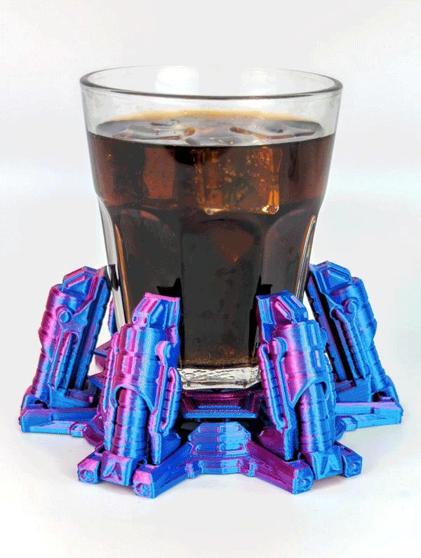 HEX-GRIP: Self-Adjusting Coaster