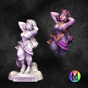 Female Genasi sorceress - Samira the Sultry  ( Time themed Genasi Sorcerer / Wizard )